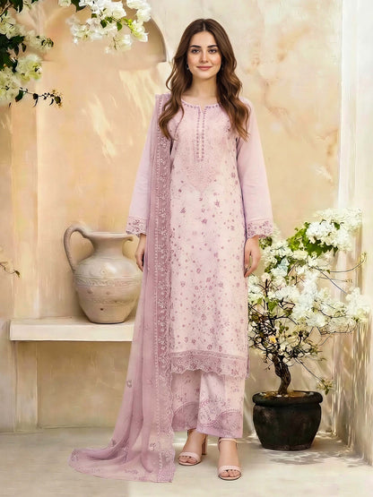 3 Piece Lawn Suit- Embroidered (Unstitched)