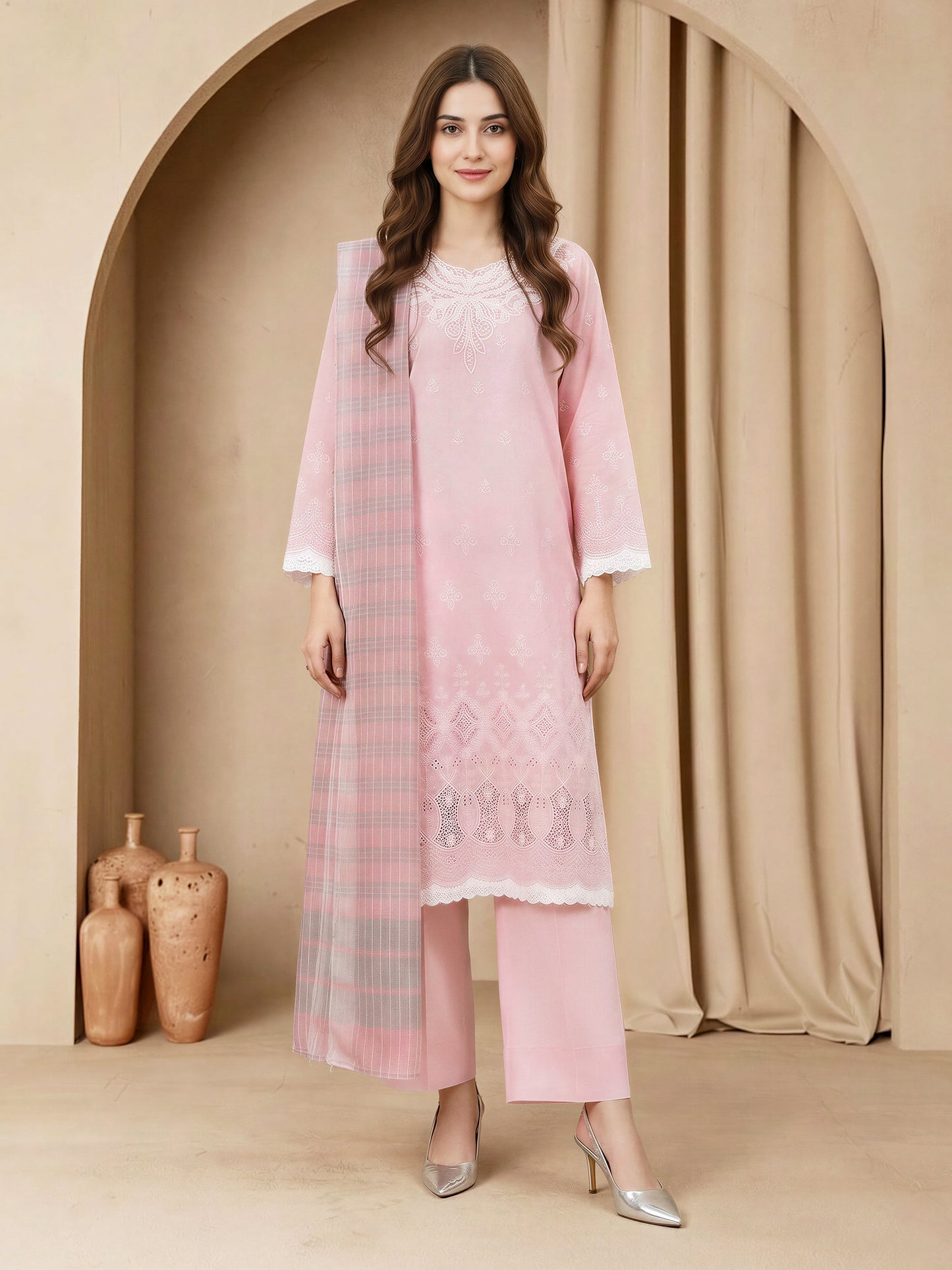 3 Piece Lawn Suit-Embroidered (Unstitched)