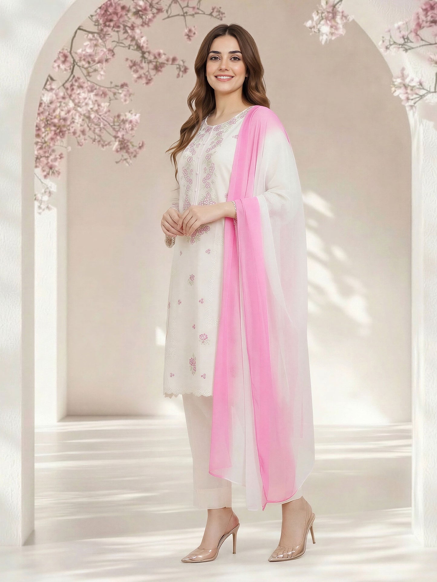 3 Piece Lawn Suit-Embroidered (Unstitched)