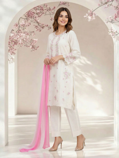 3 Piece Lawn Suit-Embroidered (Unstitched)