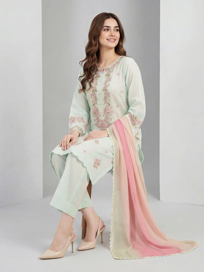 3 Piece Lawn Suit-Embroidered (Unstitched)