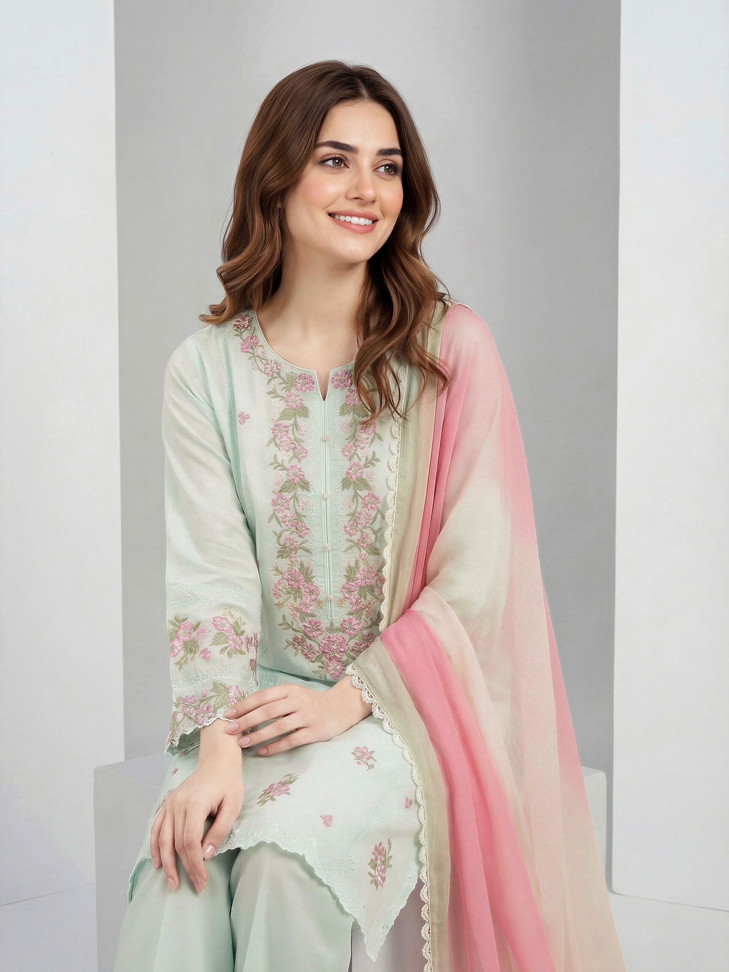 3 Piece Lawn Suit-Embroidered (Unstitched)