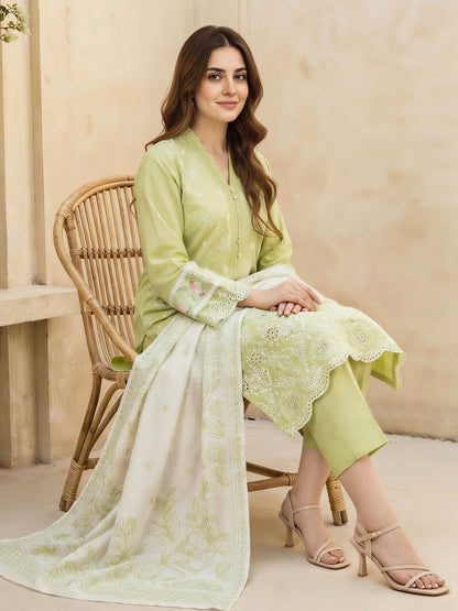 3 Piece Cambric Suit-Embroidered (Unstitched)