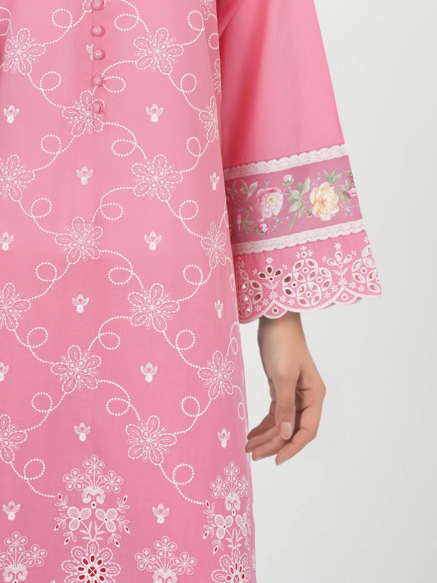 3 Piece Cambric Suit-Embroidered (Unstitched)