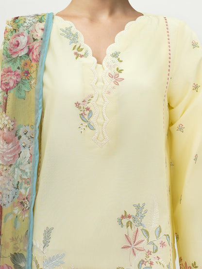 3 Piece Lawn Suit-Embroidered (Unstitched)