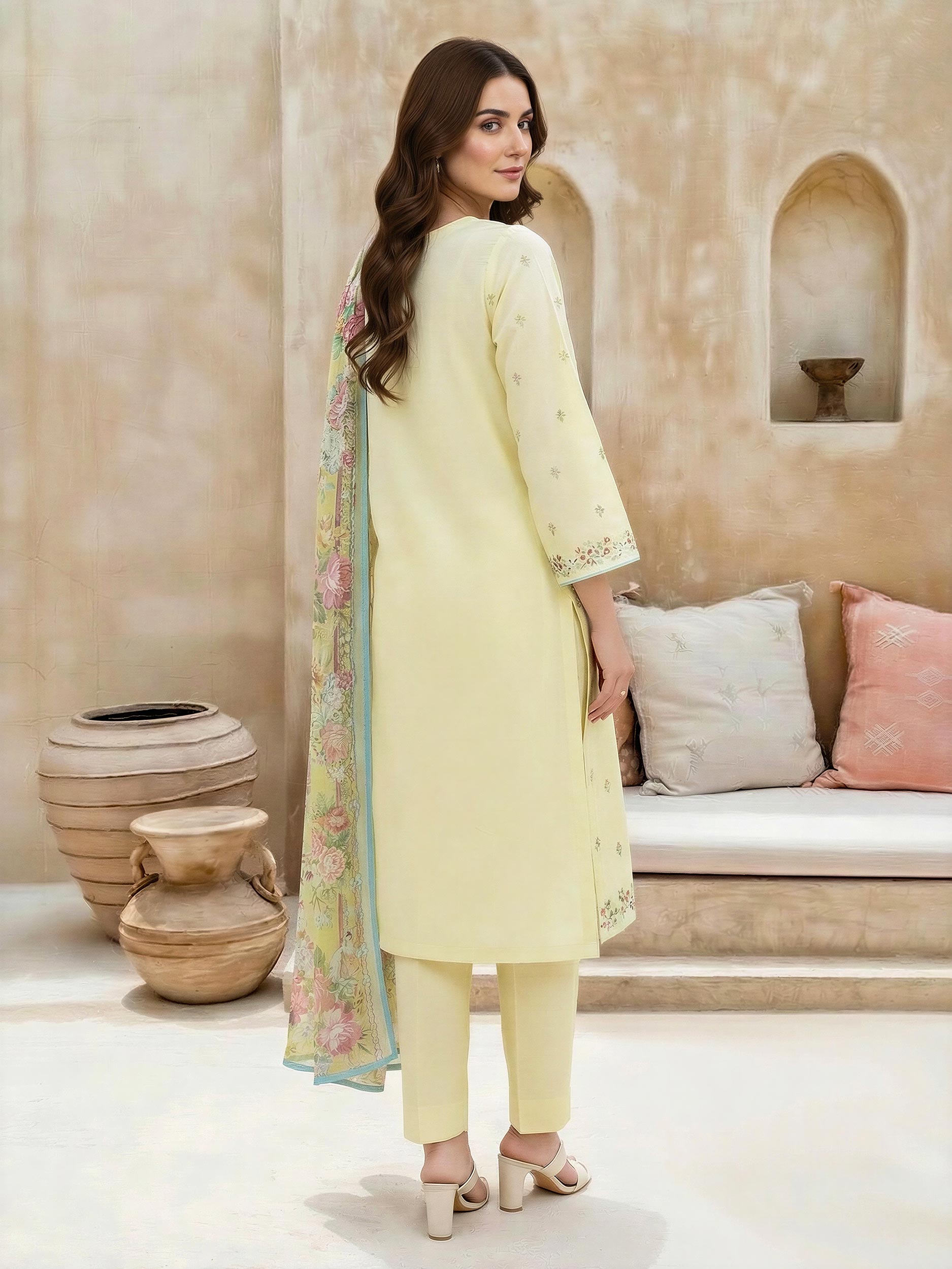3 Piece Lawn Suit-Embroidered (Unstitched)