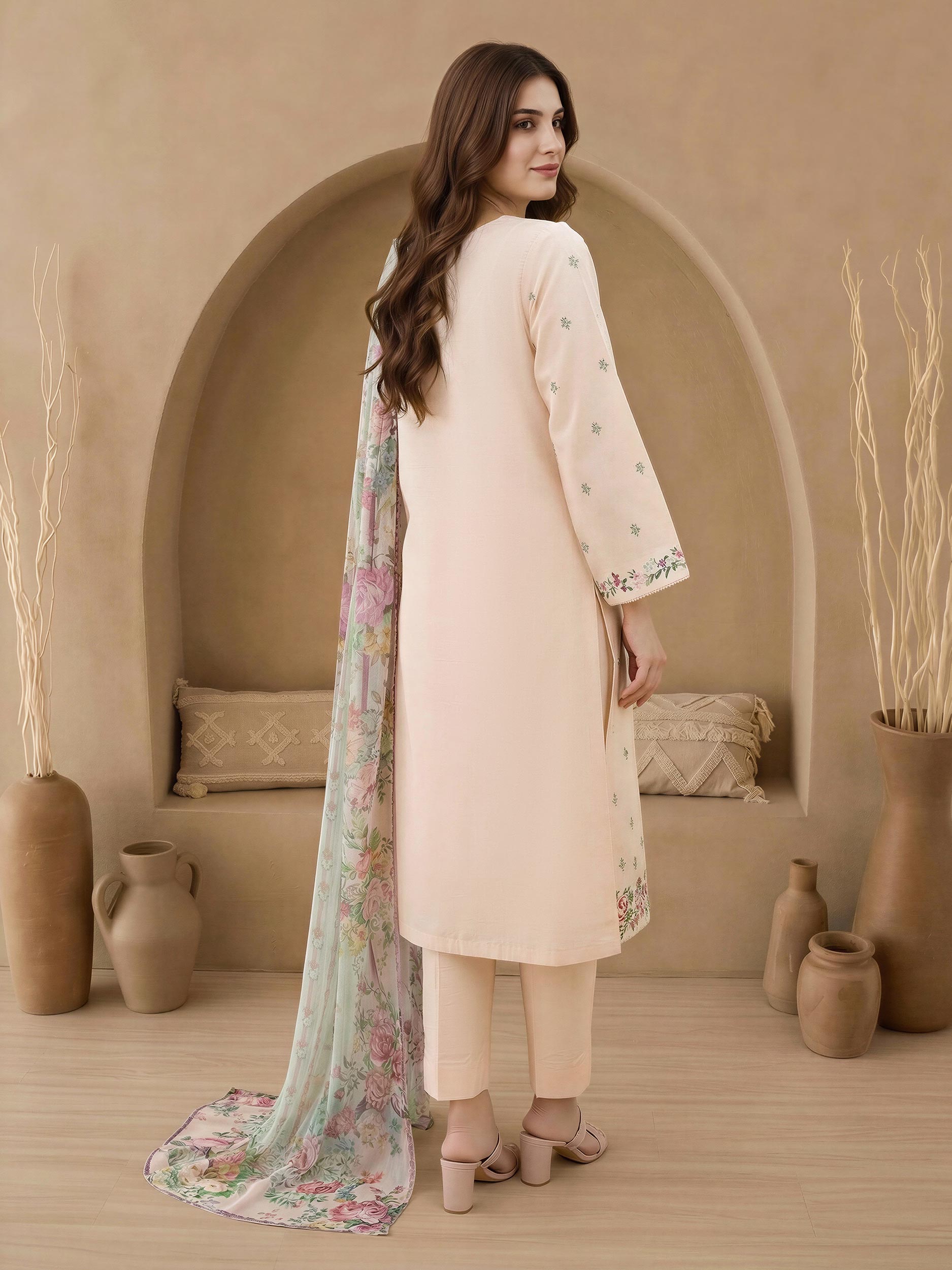3 Piece Lawn Suit-Embroidered (Unstitched)