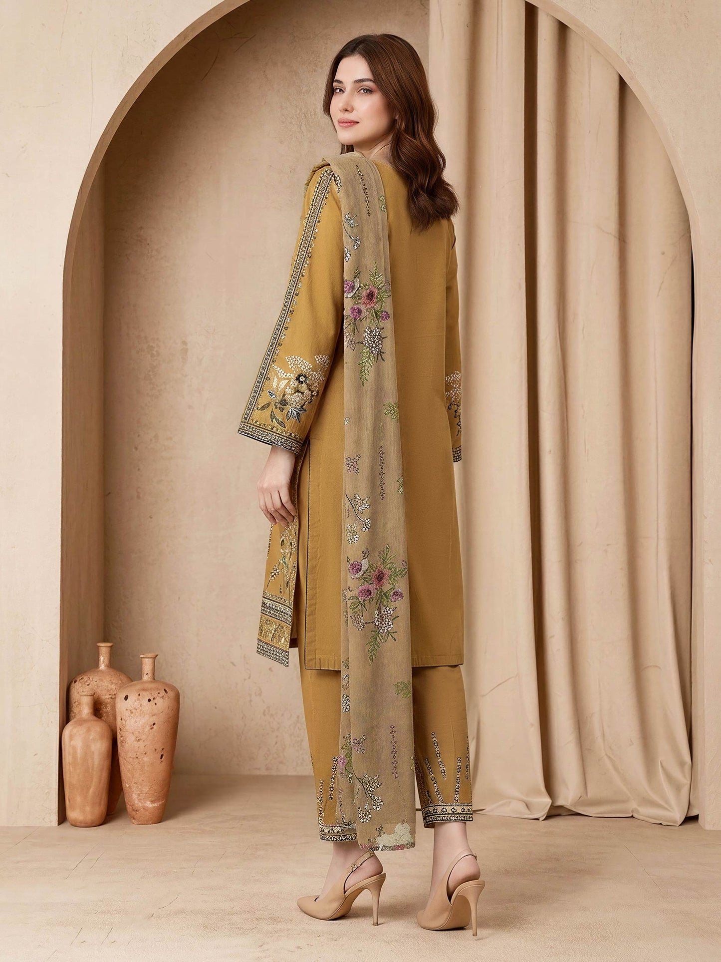 3 Piece Lawn Suit-Embroidered (Unstitched)
