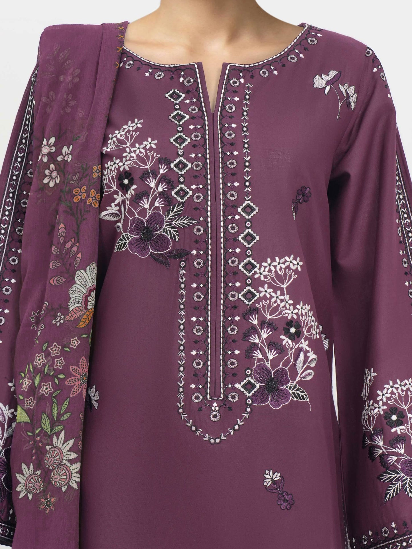 3 Piece Lawn Suit-Embroidered (Unstitched)