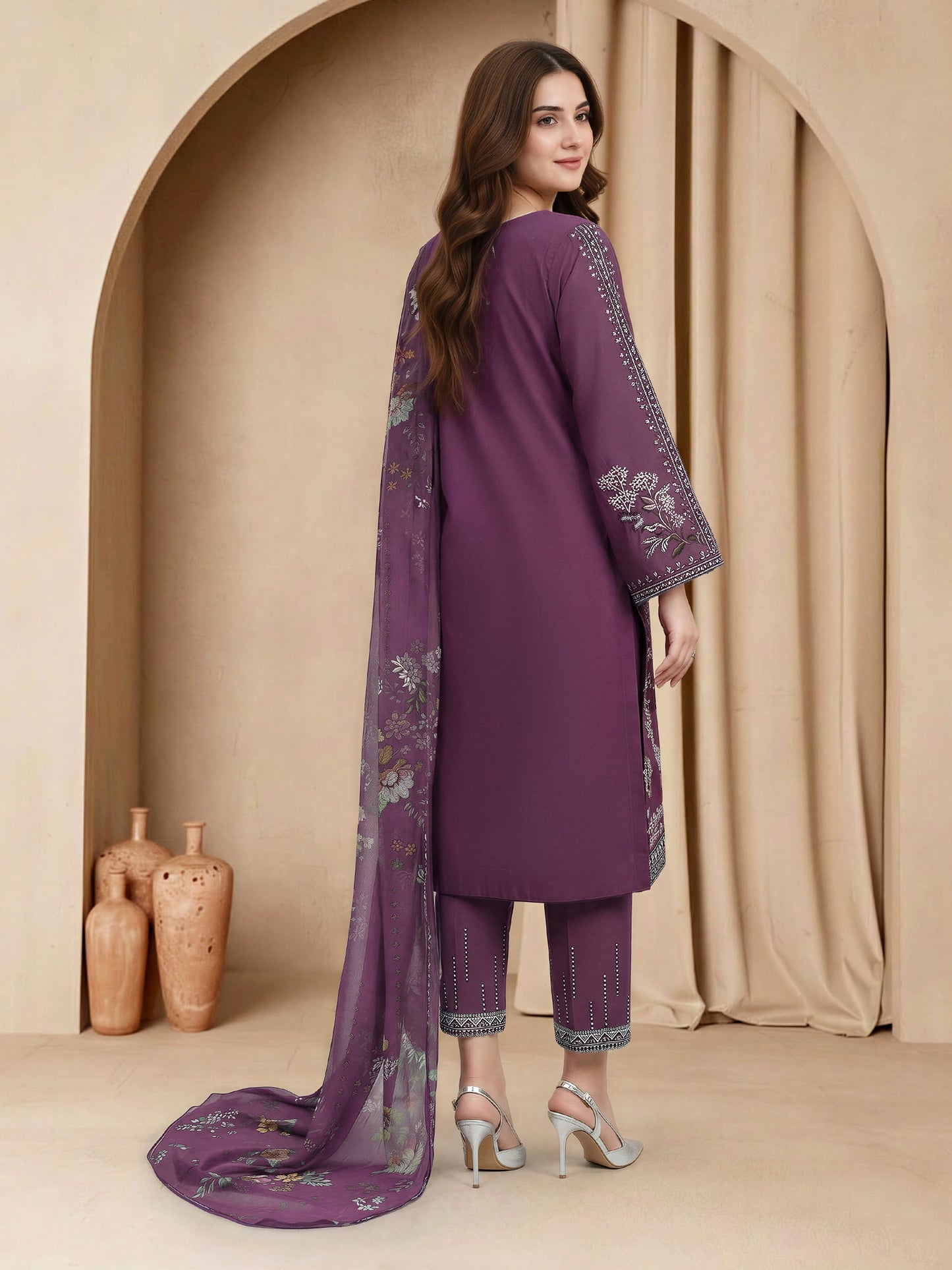 3 Piece Lawn Suit-Embroidered (Unstitched)