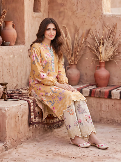2 Piece Khaddar Suit (Unstitched)
