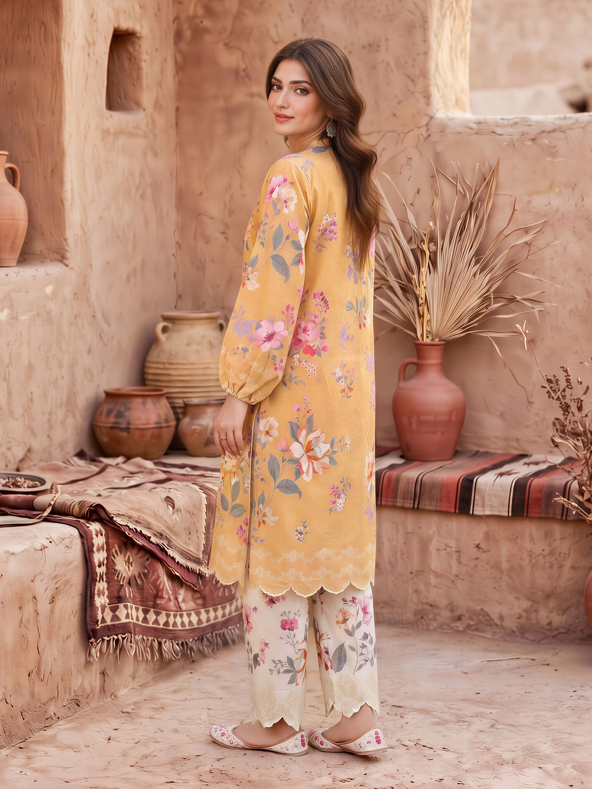 2 Piece Khaddar Suit (Unstitched)