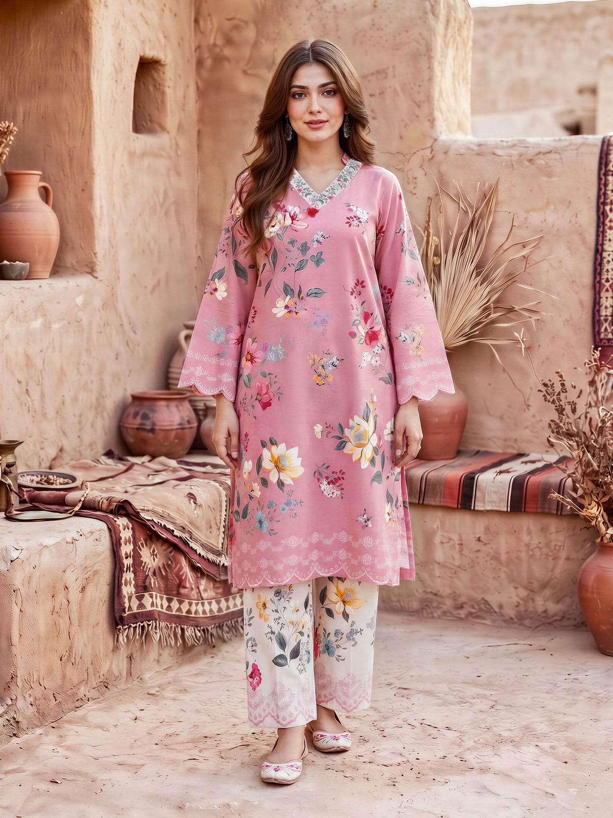 2 Piece Khaddar Suit (Unstitched)
