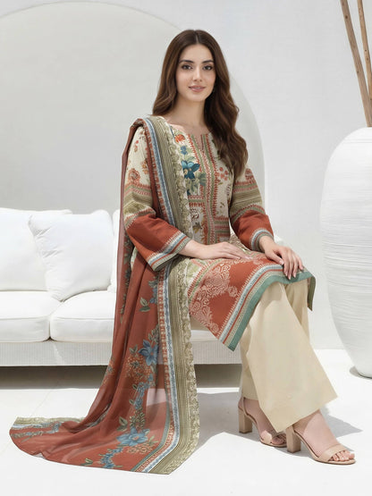 3 Piece Lawn Suit (Unstitched)