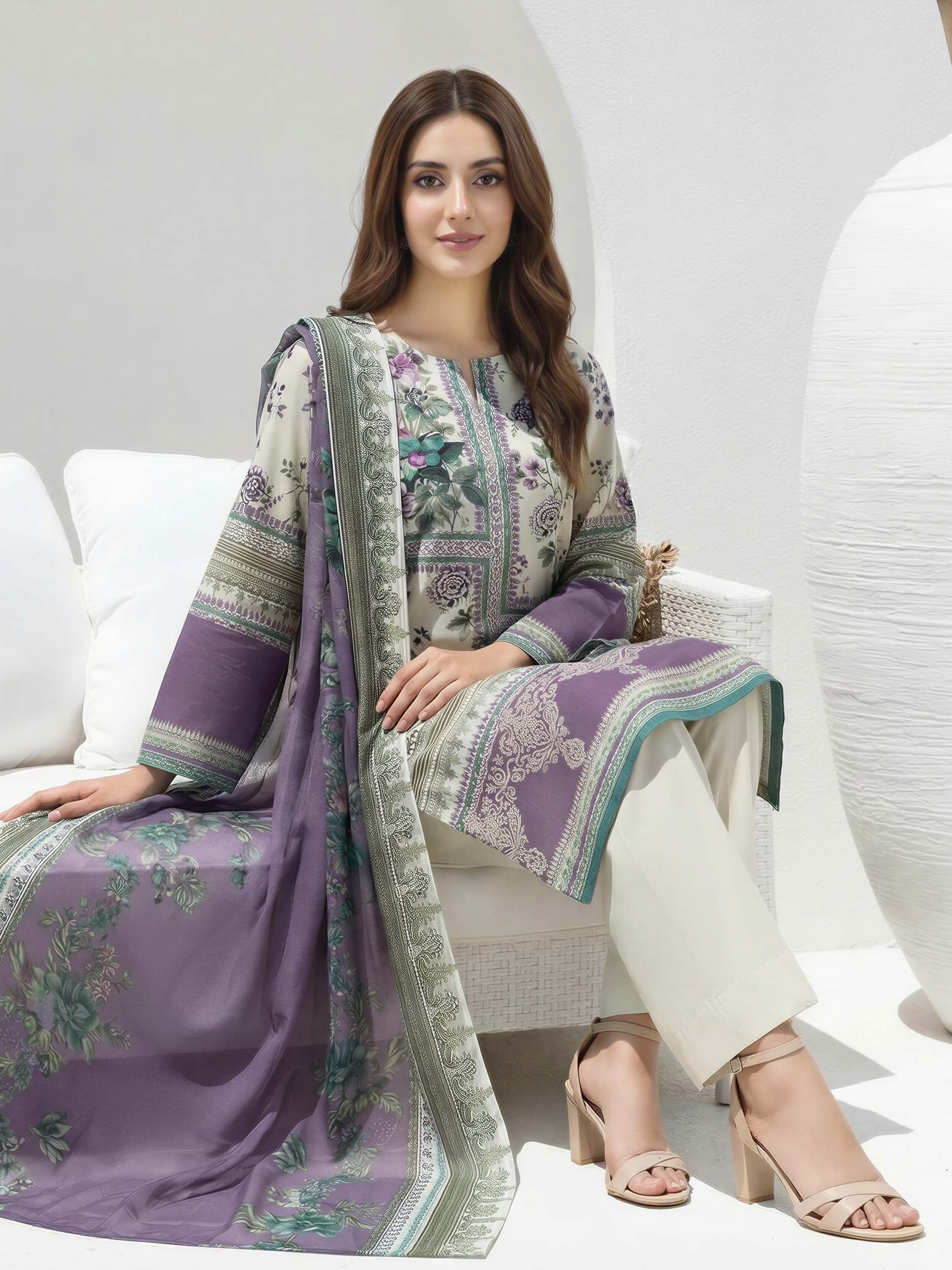 3 Piece Lawn Suit (Unstitched)