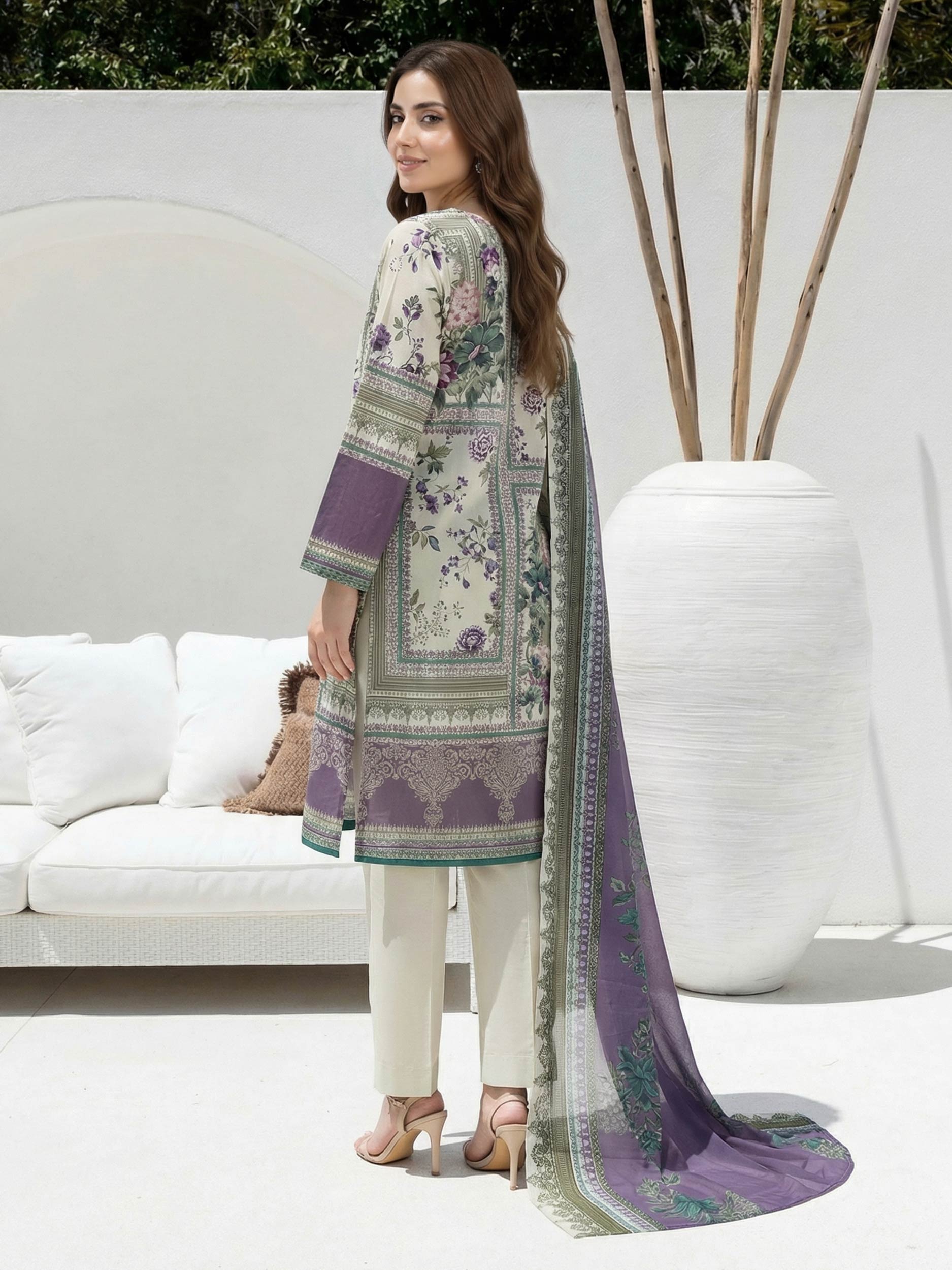 3 Piece Lawn Suit (Unstitched)