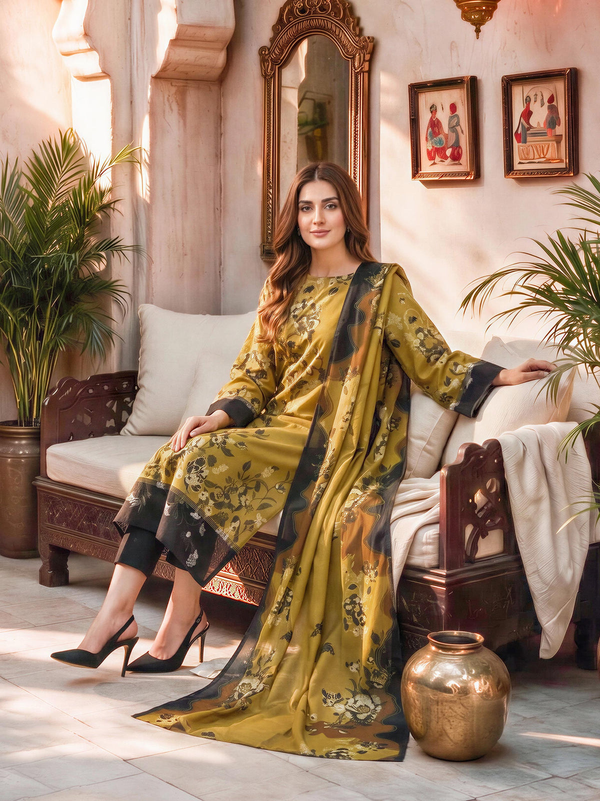 2 Piece Slub Khaddar Suit (Unstitched)