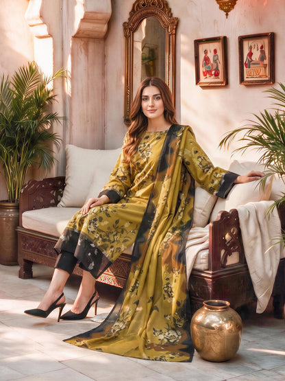 2 Piece Slub Khaddar Suit (Unstitched)