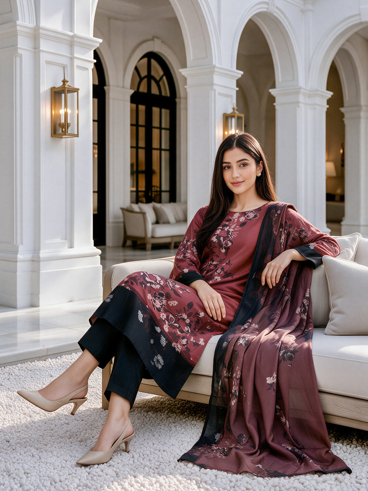 2 Piece Slub Khaddar Suit (Unstitched)