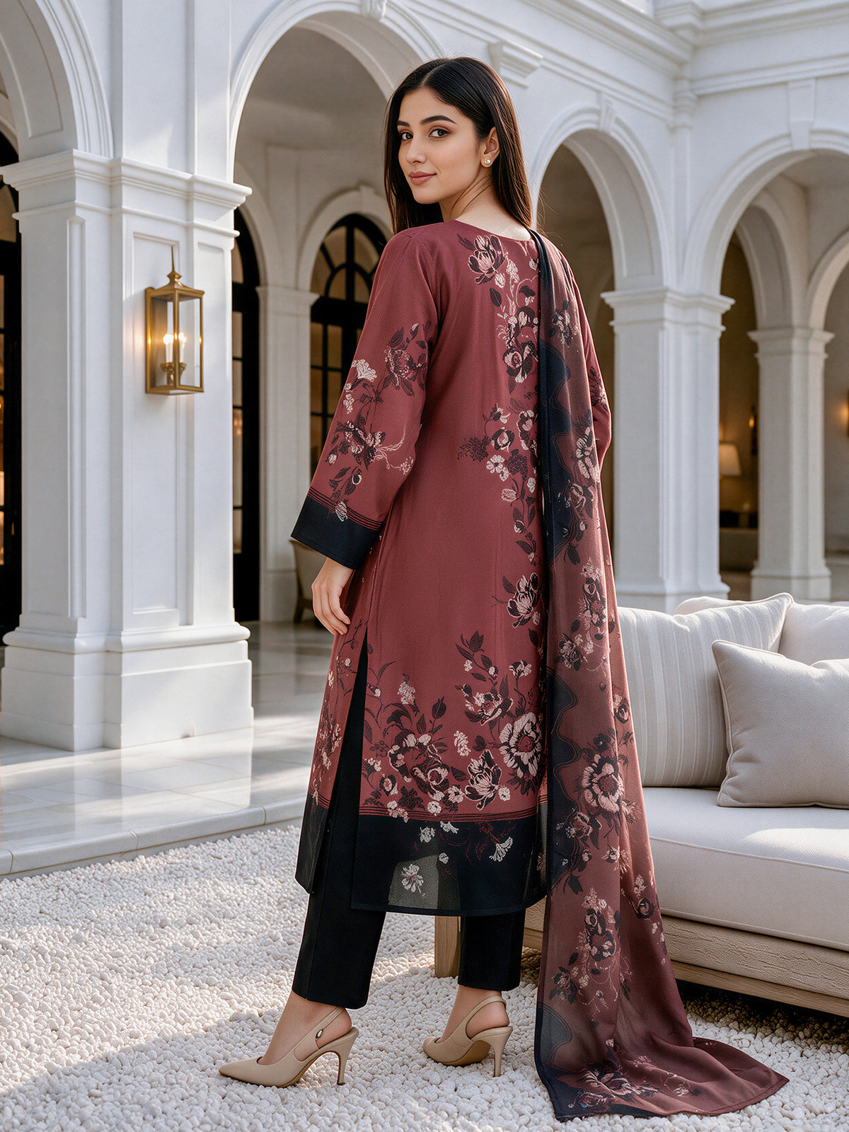 2 Piece Slub Khaddar Suit (Unstitched)