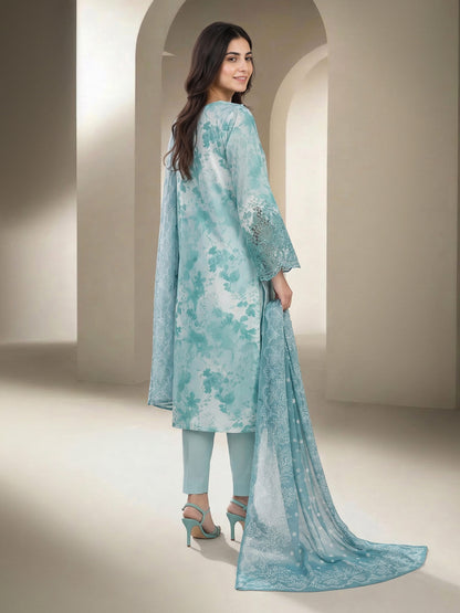 3 Piece Lawn Suit- Embroidered (Unstitched)