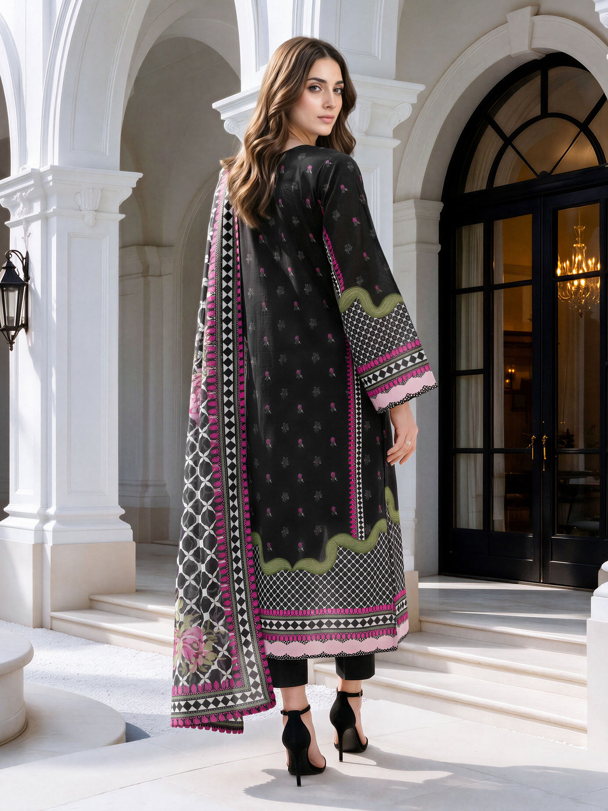 3 Piece Khaddar Suit- Embroidered (Unstitched)