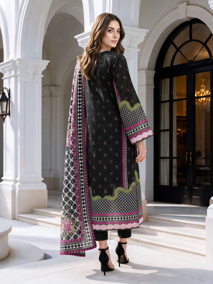 3 Piece Khaddar Suit- Embroidered (Unstitched)