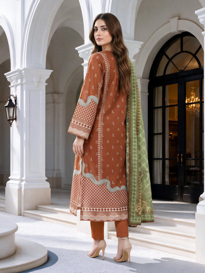 3 Piece Khaddar Suit- Embroidered (Unstitched)