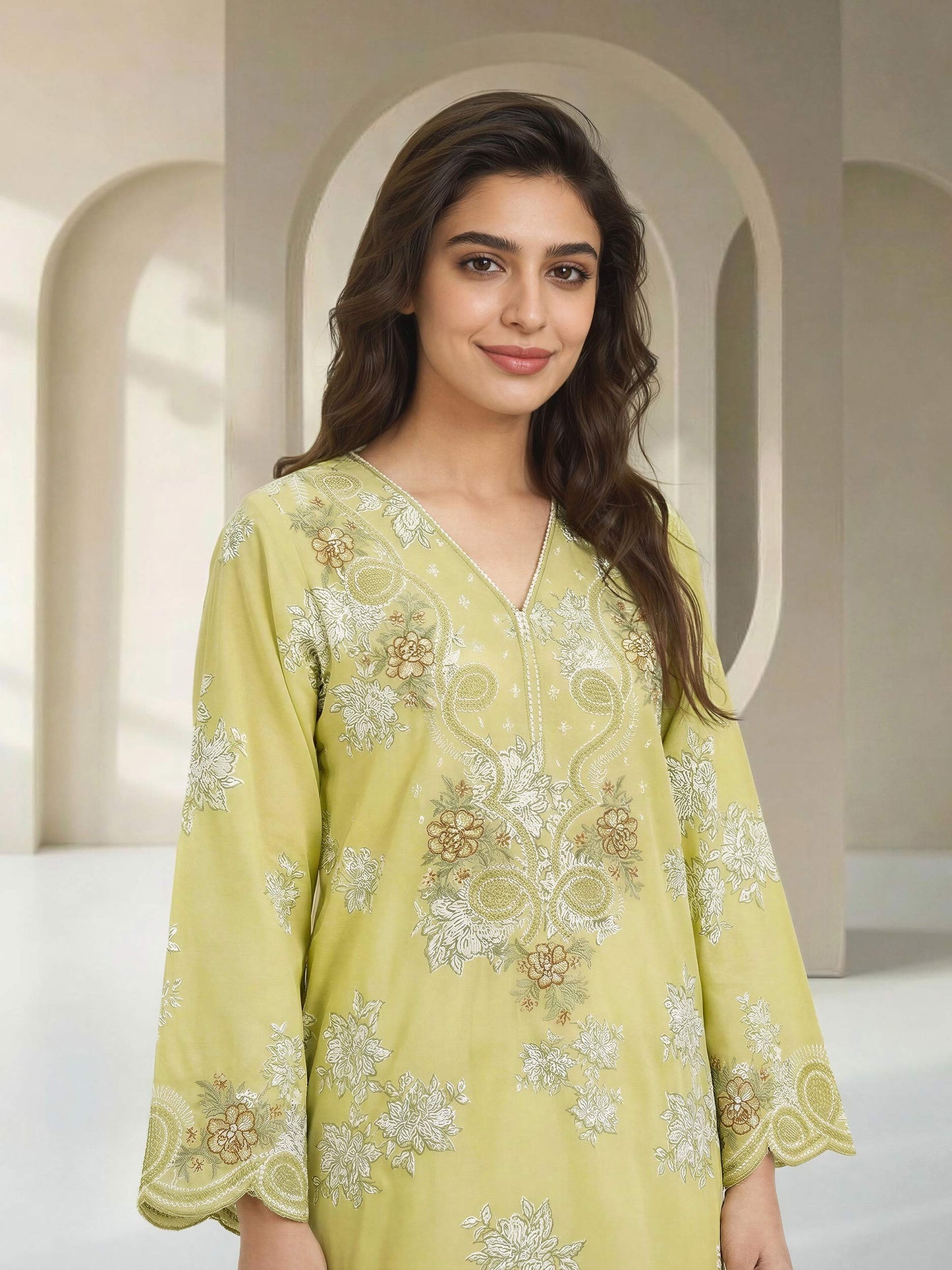 3 Piece Lawn Suit-Embroidered (Unstitched)