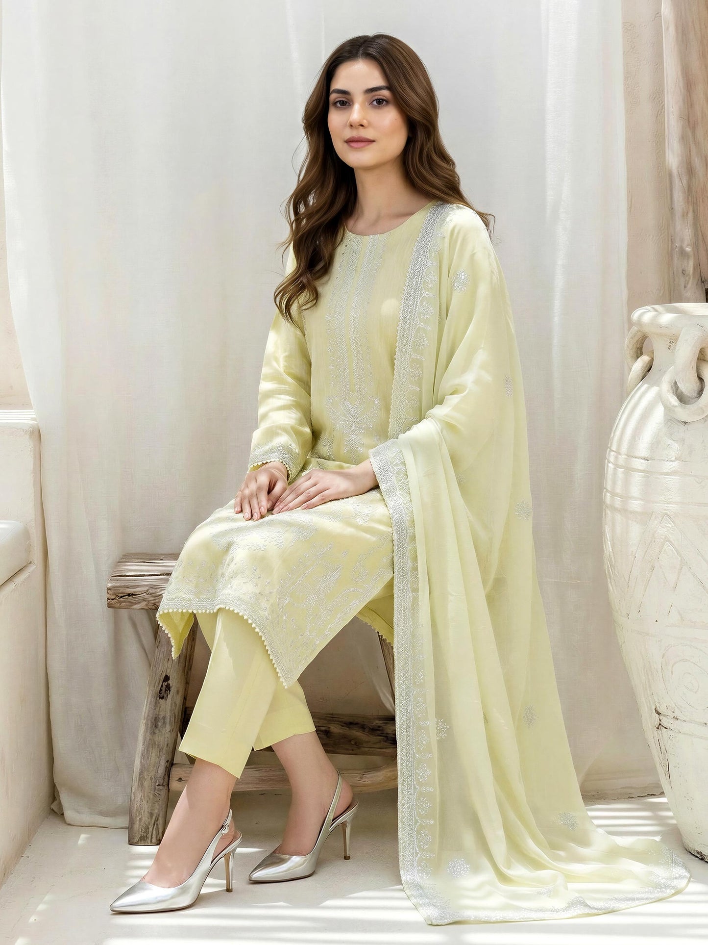 3 Piece Lawn Massouri Suit-Embroidered (Unstitched)