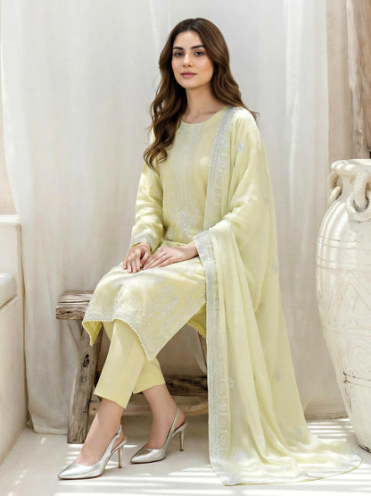 3 Piece Lawn Massouri Suit-Embroidered (Unstitched)