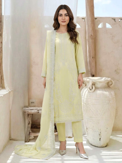 3 Piece Lawn Massouri Suit-Embroidered (Unstitched)