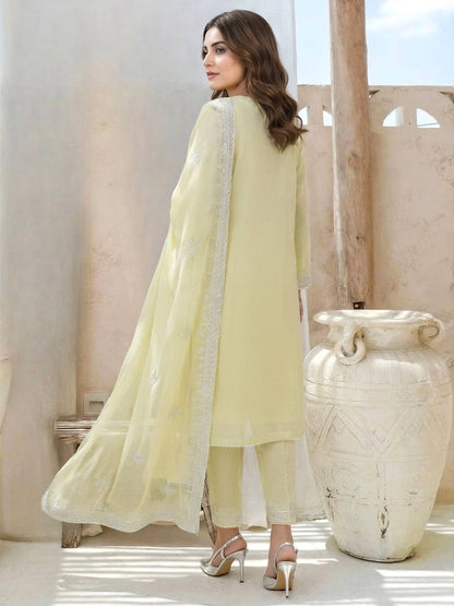 3 Piece Lawn Massouri Suit-Embroidered (Unstitched)