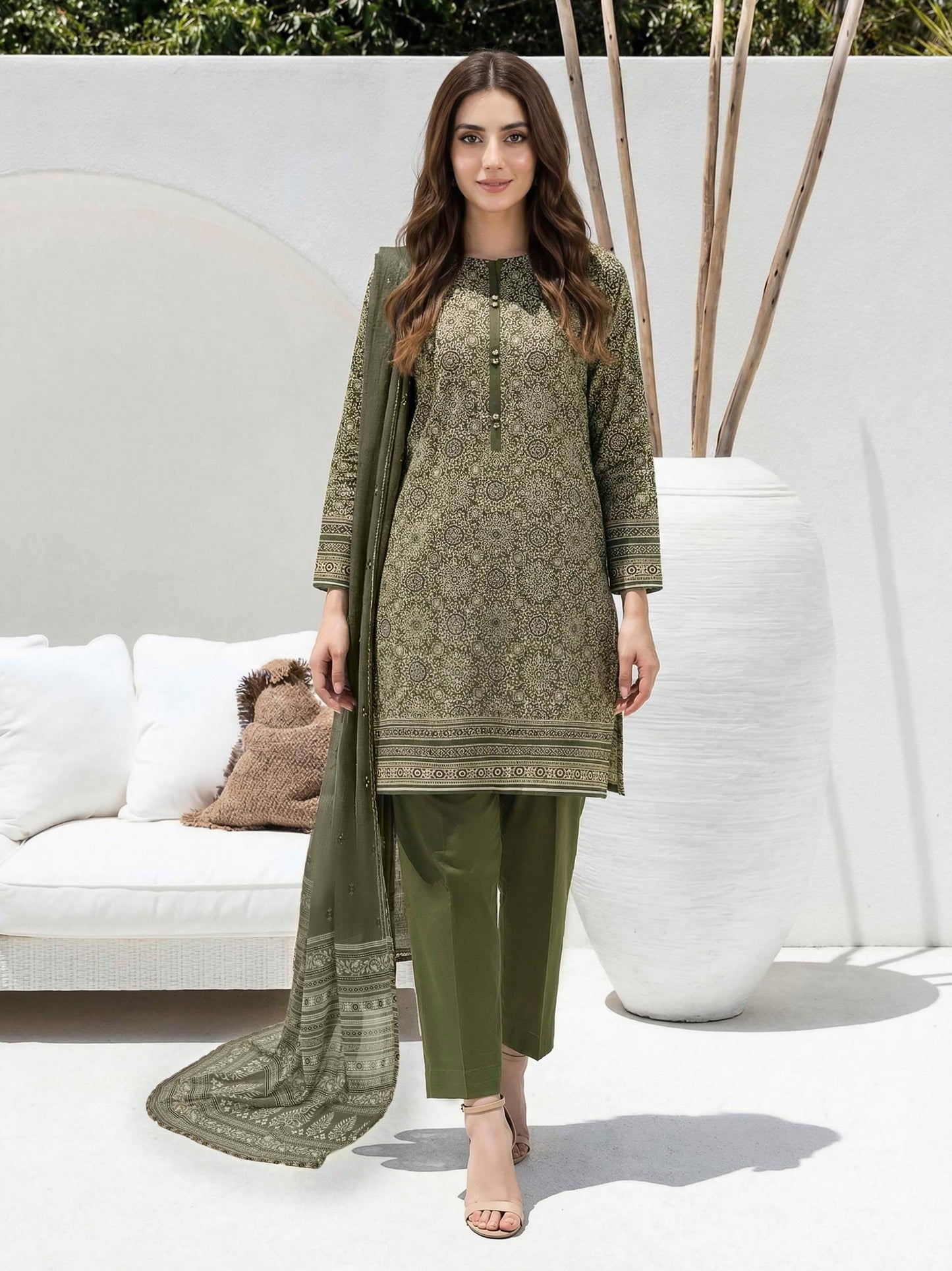 3 Piece Lawn Suit (Unstitched)