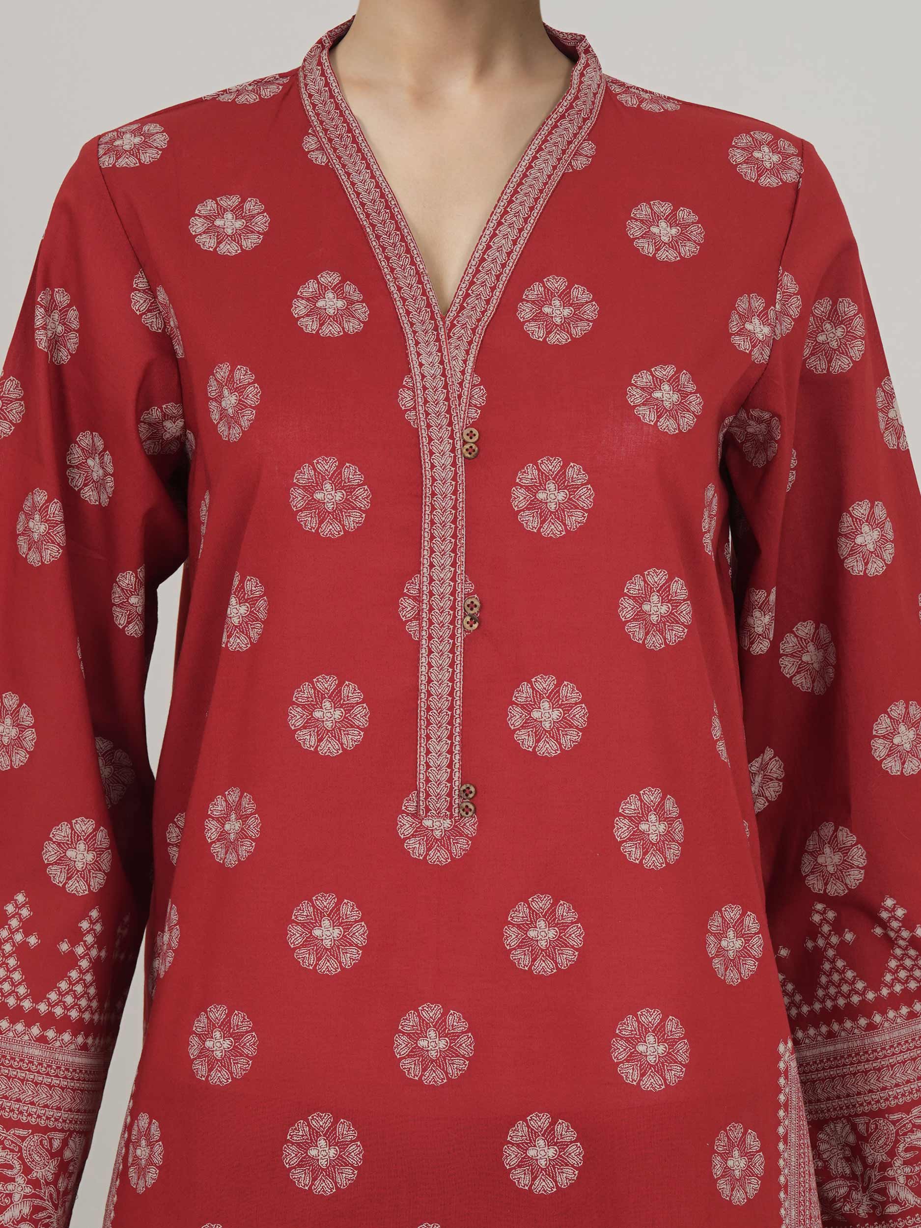 3 Piece Lawn Paste Suit (Unstitched)
