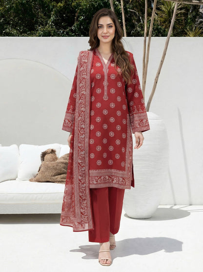 3 Piece Lawn Paste Suit (Unstitched)