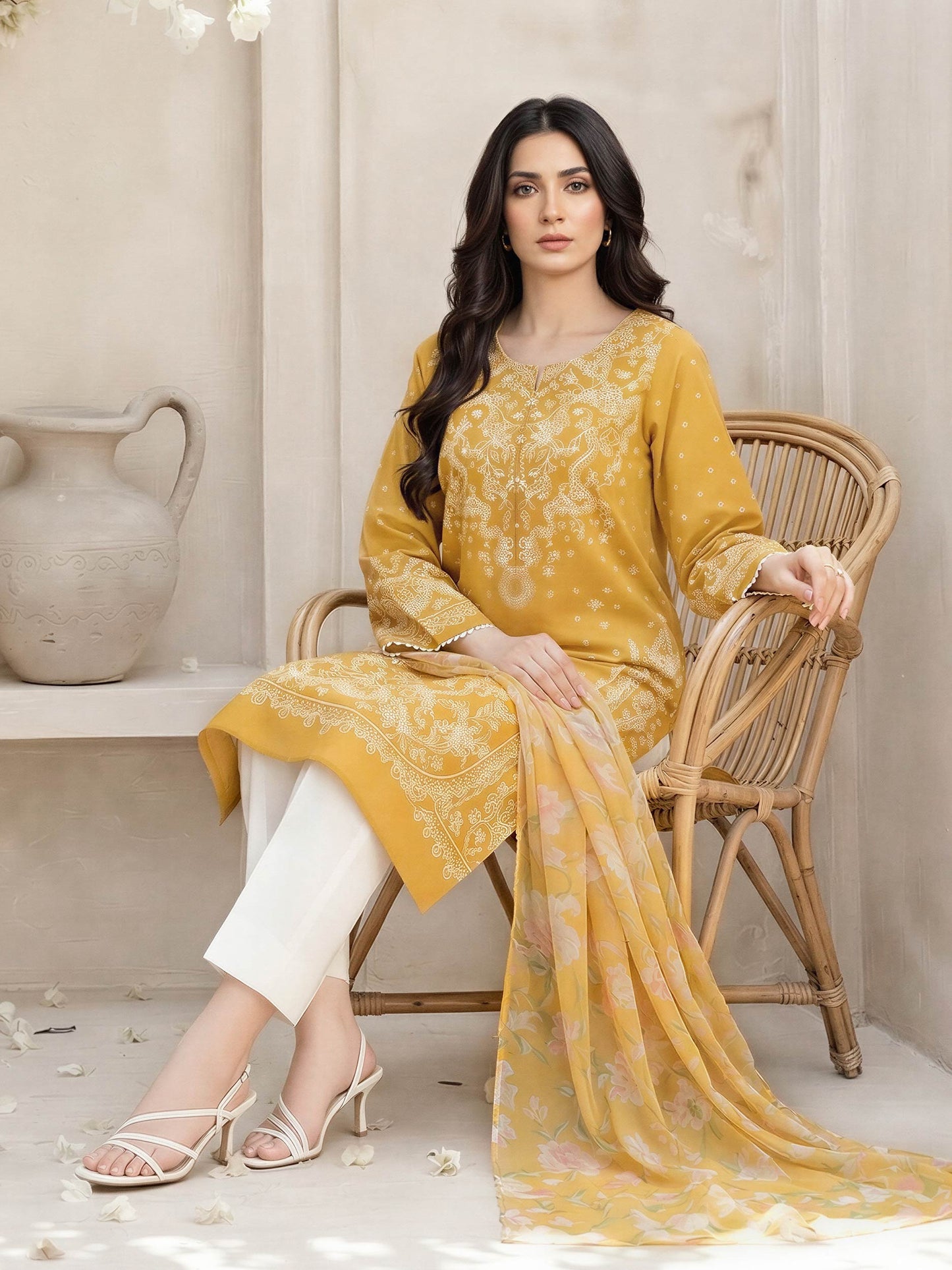 2 Piece Lawn Suit- Paste Printed (Unstitched)