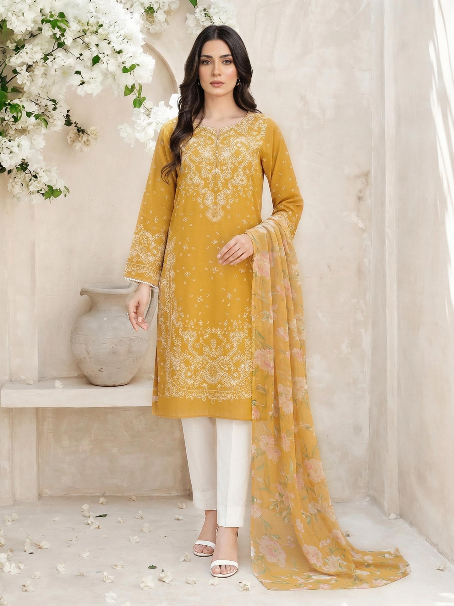 2 Piece Lawn Suit- Paste Printed (Unstitched)