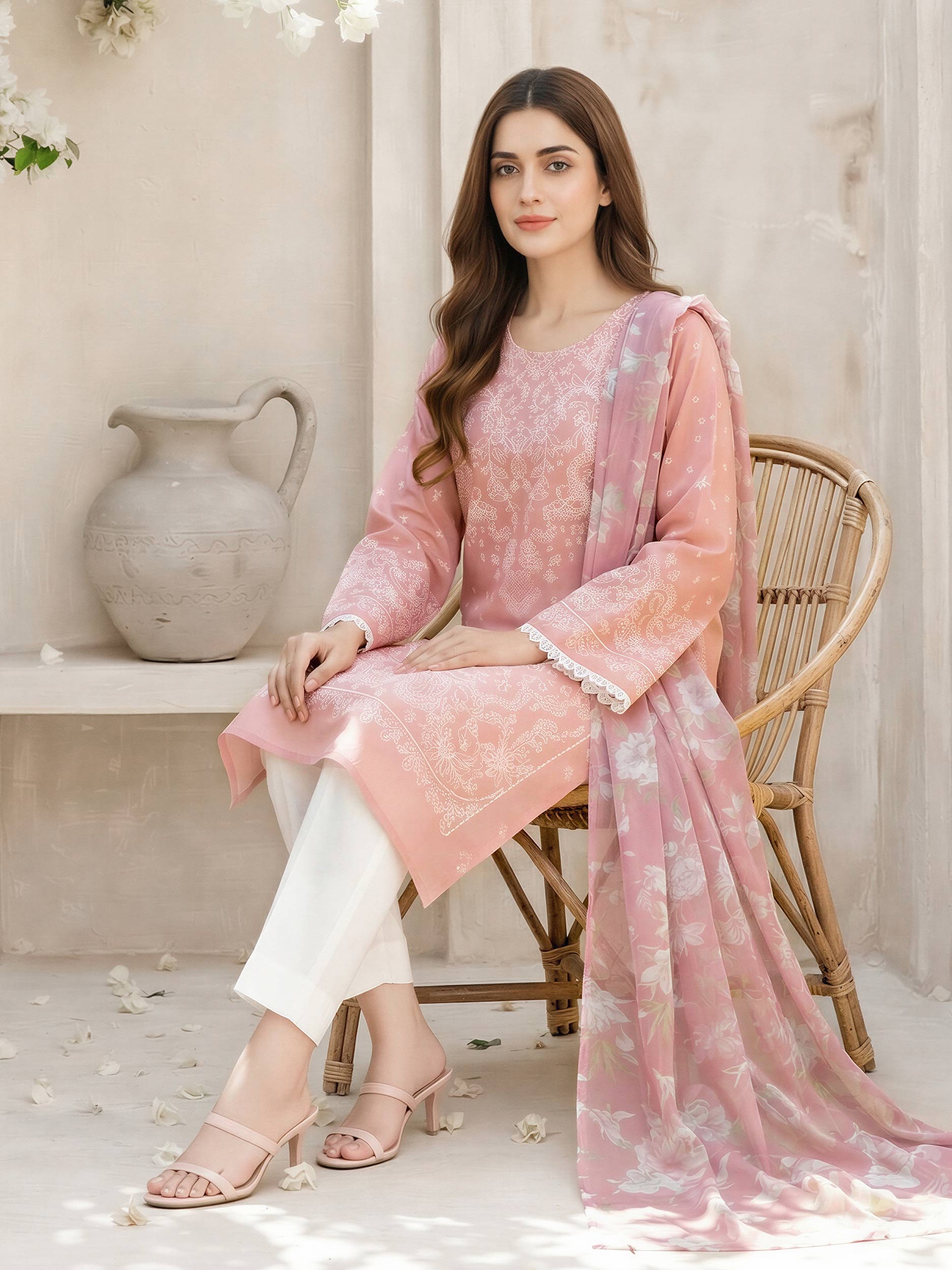 2 Piece Lawn Suit- Paste Printed (Unstitched)