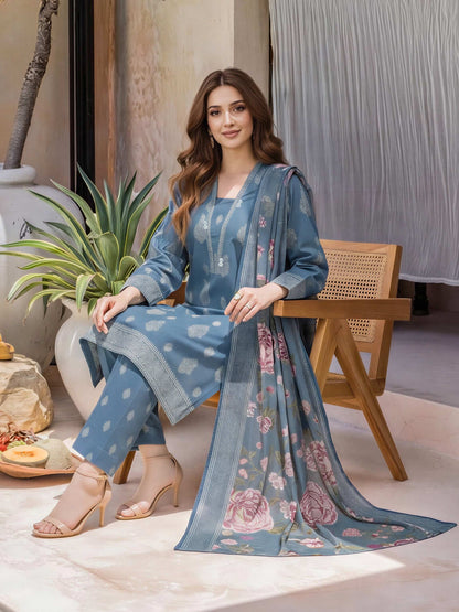 3 Piece Lawn Suit (Unstitched)