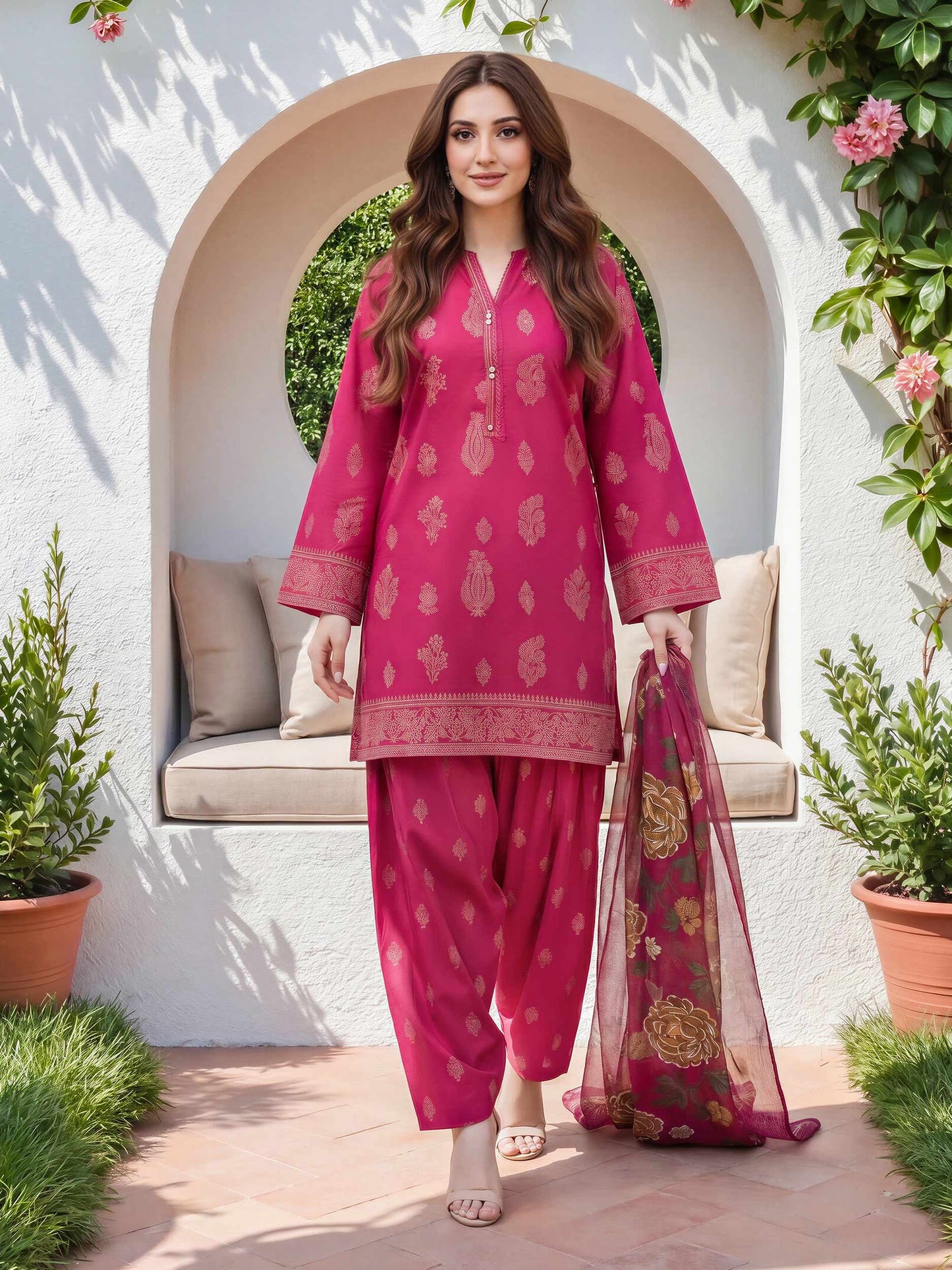 3 Piece Lawn Suit (Unstitched)