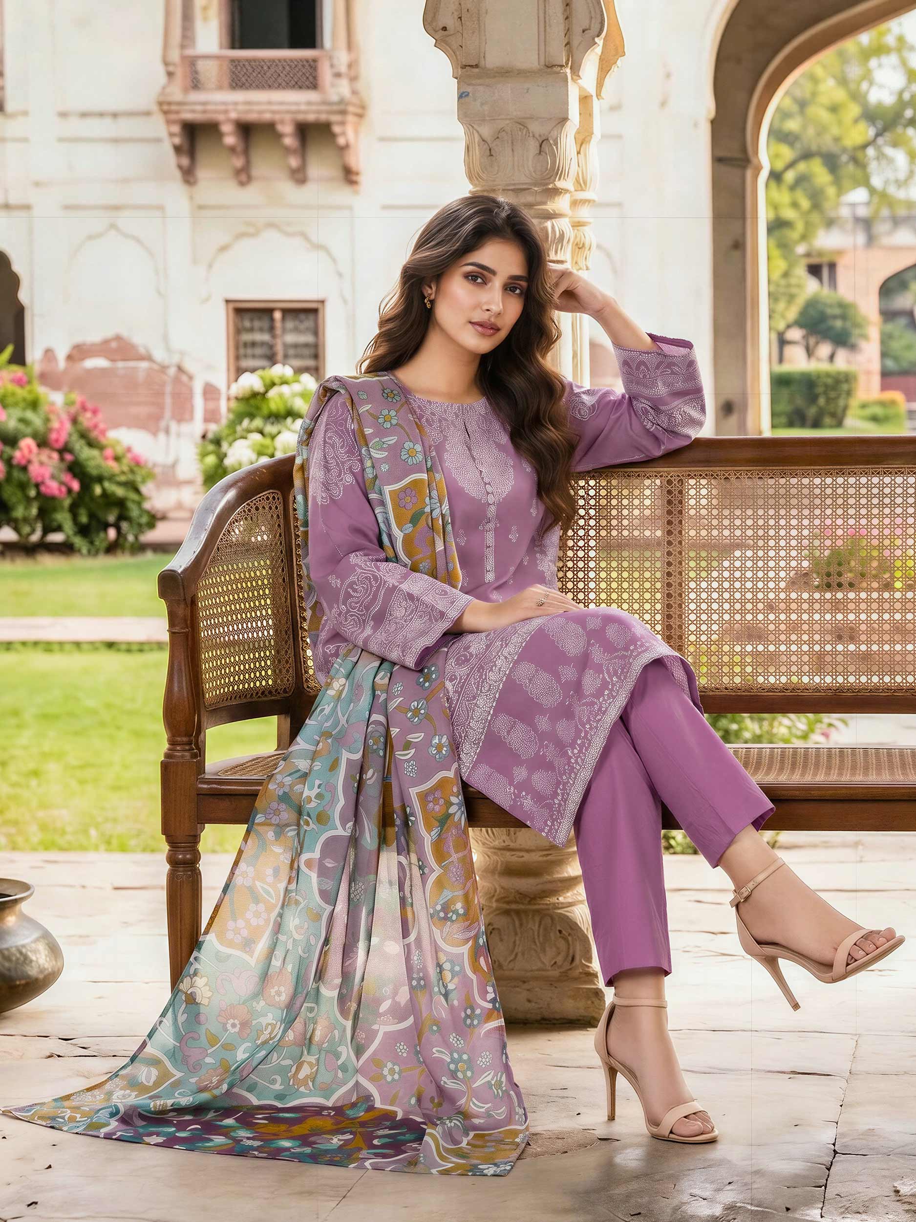 3 Piece Lawn Suit (Unstitched)