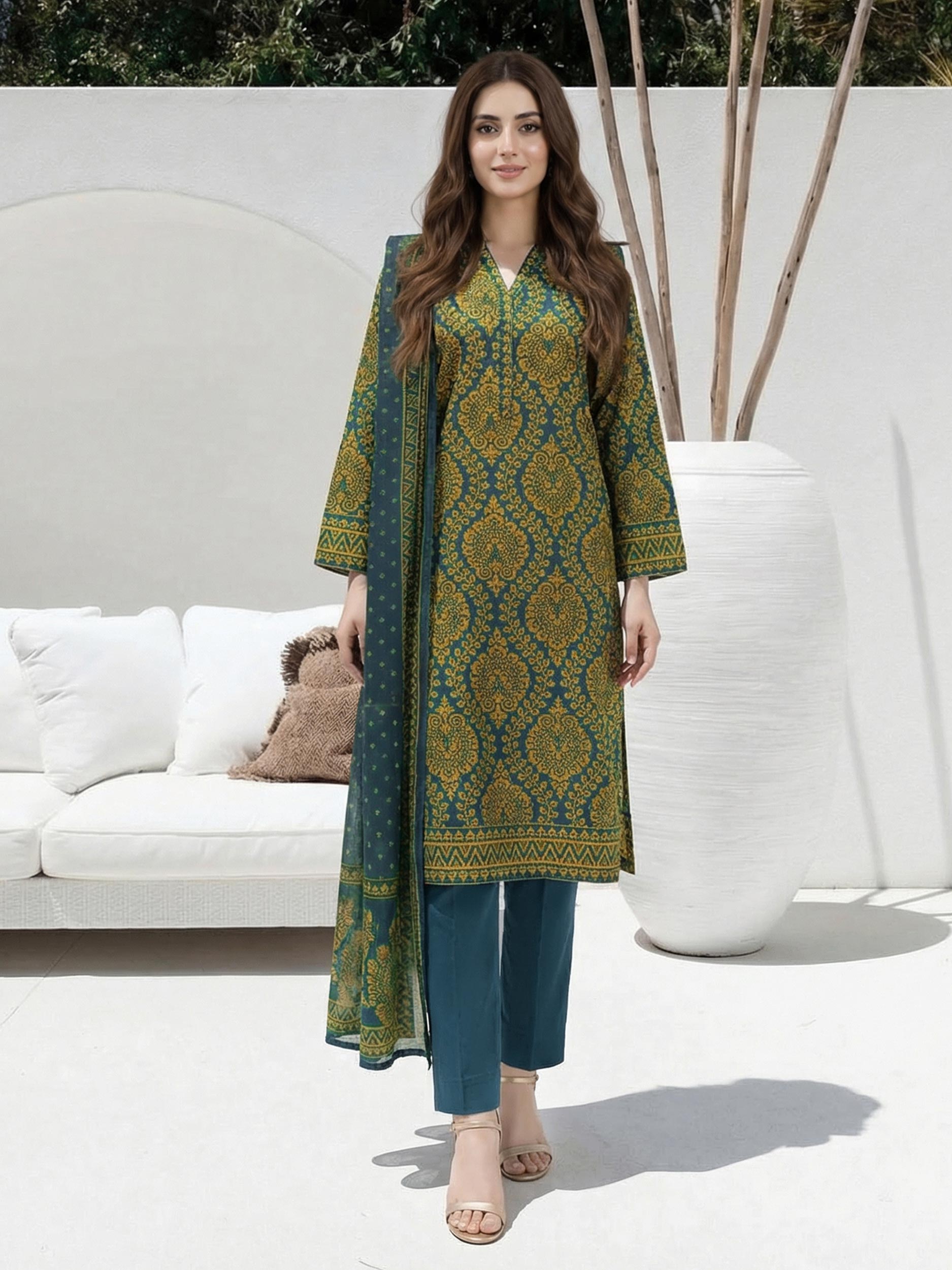 2 Piece Lawn Suit (Unstitched)