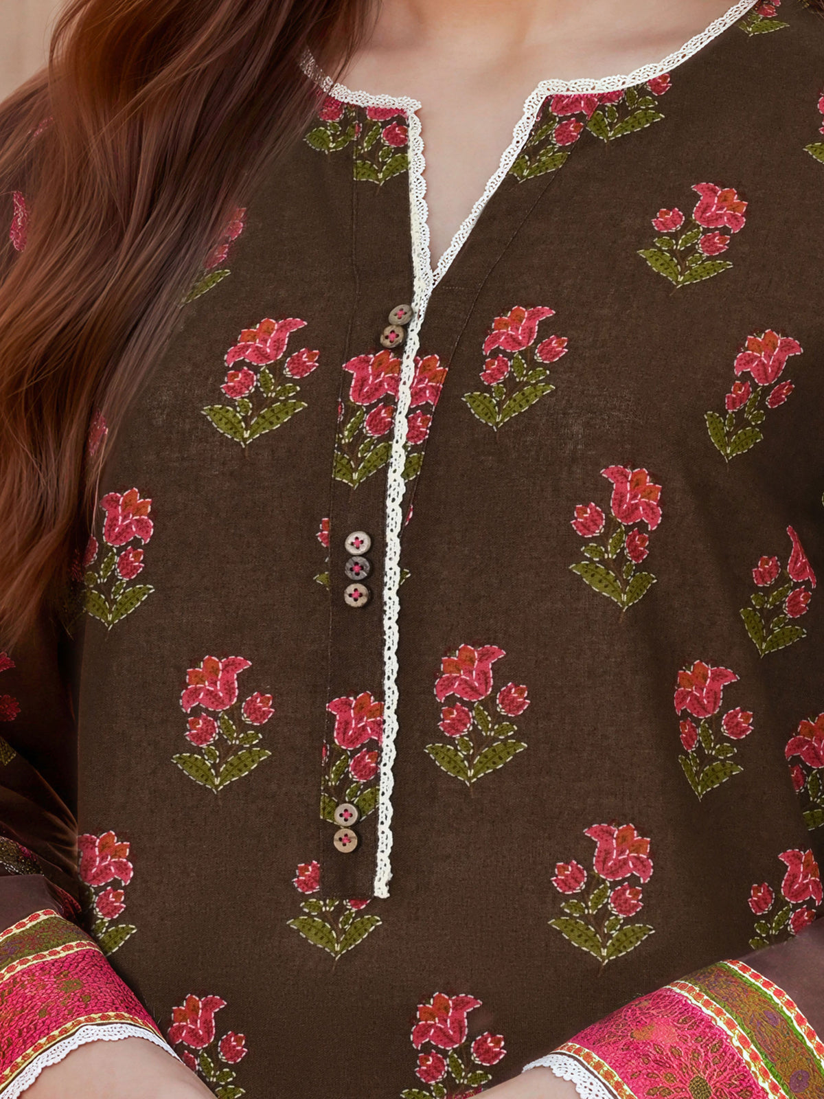 3 Piece Khaddar Paste Suit (Unstitched)