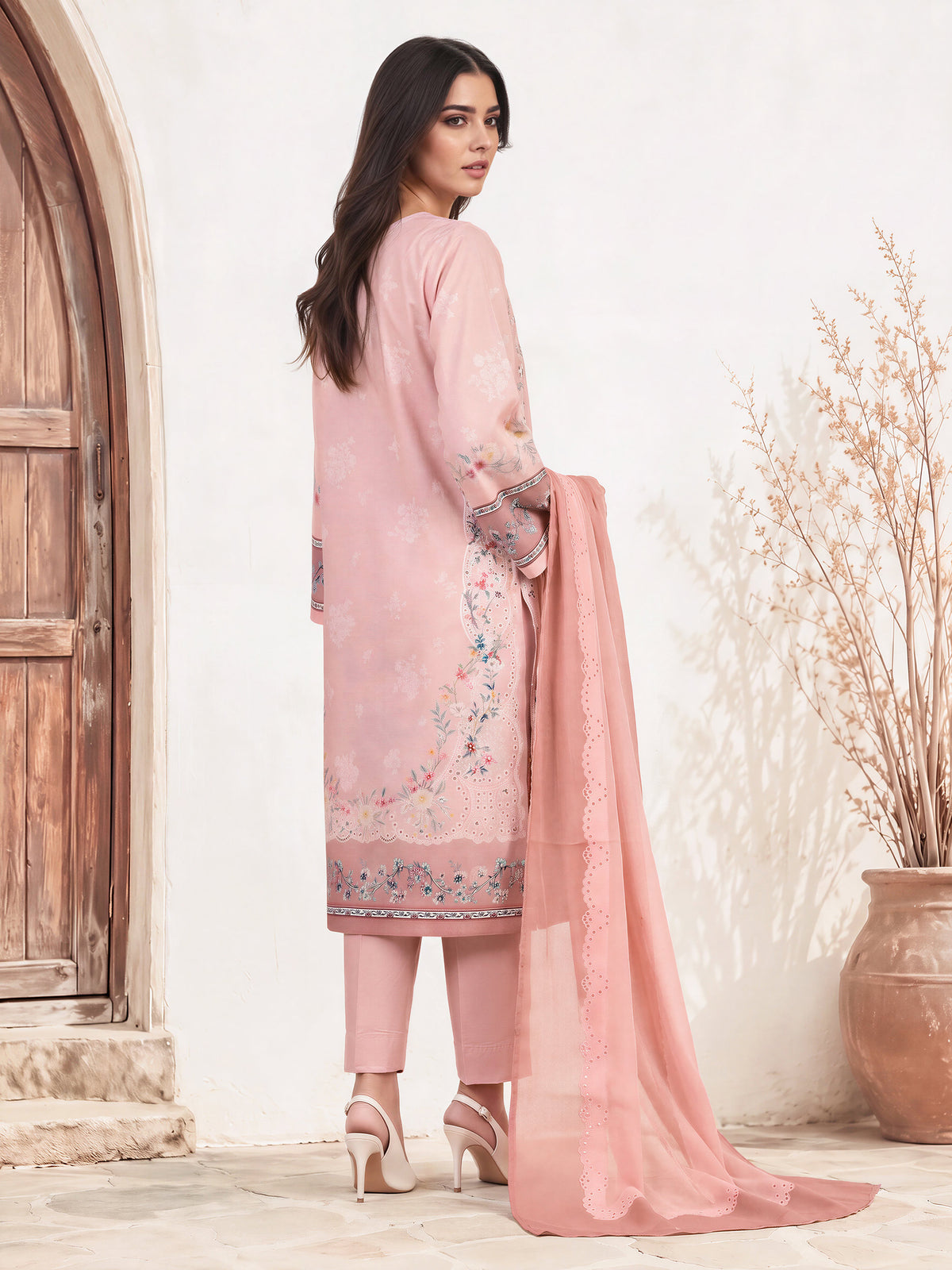 3 Piece Khaddar Suit (Unstitched)