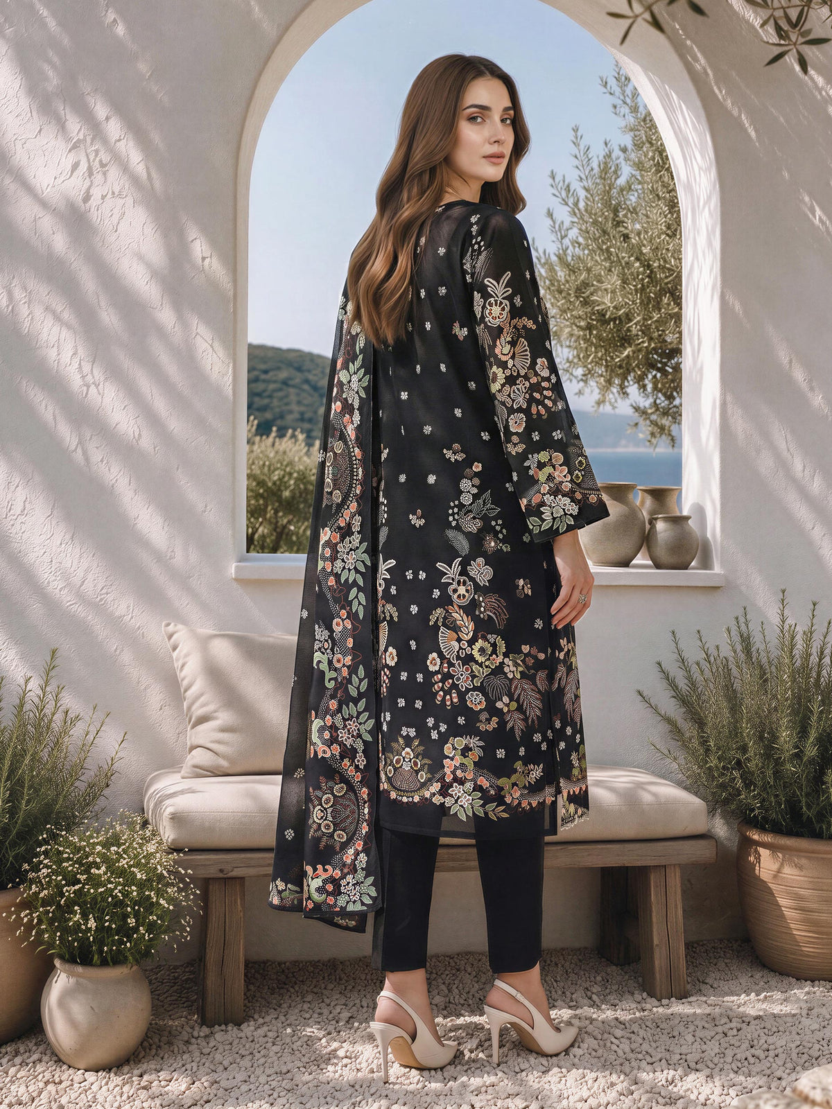 3 Piece Khaddar Paste Suit (Unstitched)