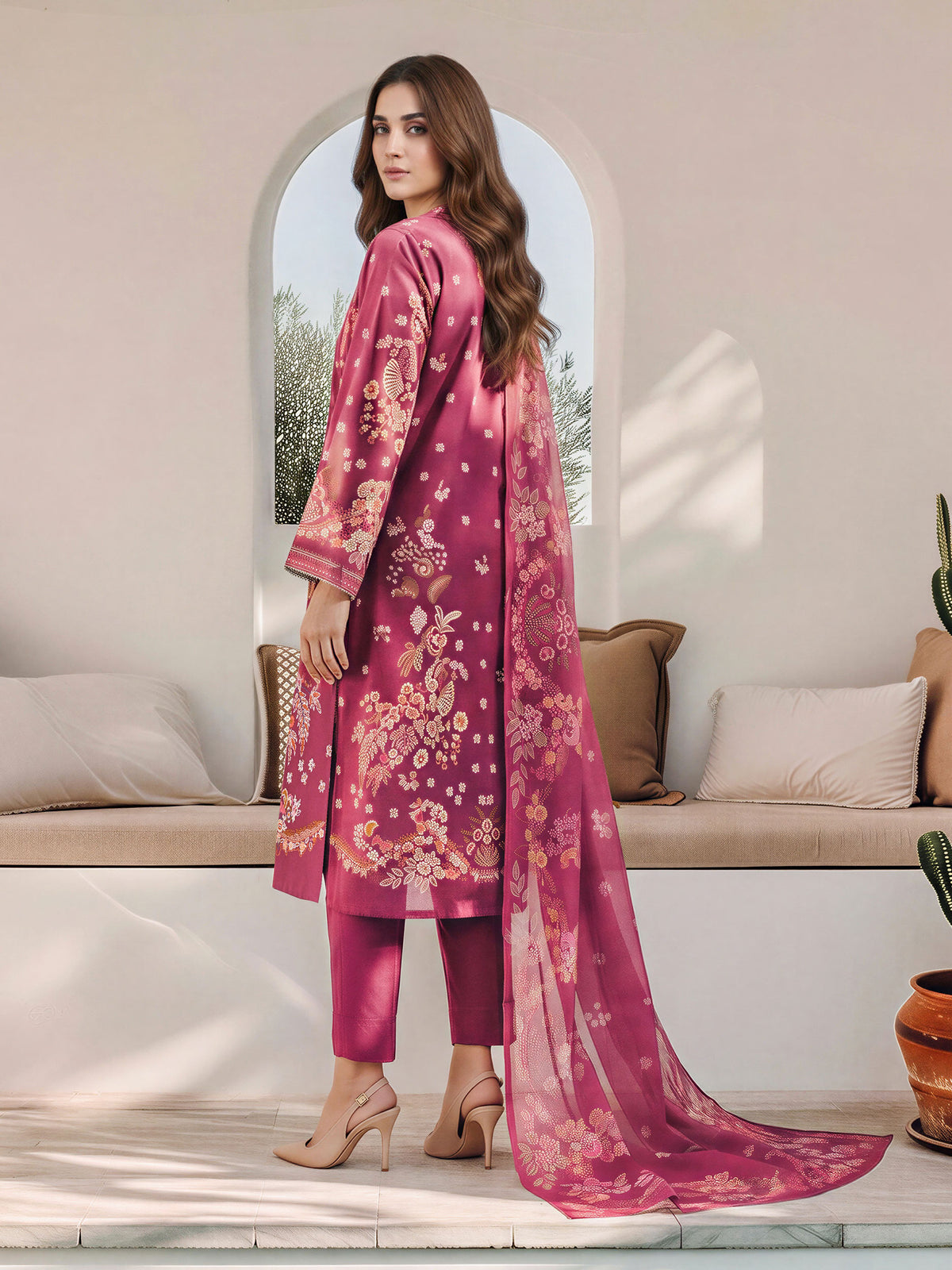 3 Piece Khaddar Paste Suit (Unstitched)