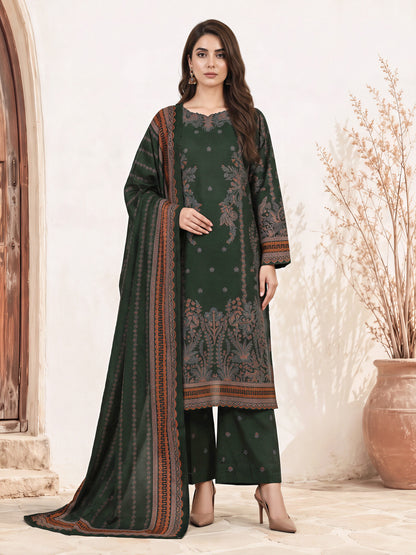 3 Piece Khaddar Paste Suit (Unstitched)