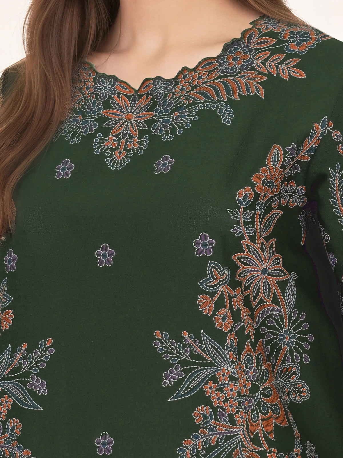 3 Piece Khaddar Paste Suit (Unstitched)