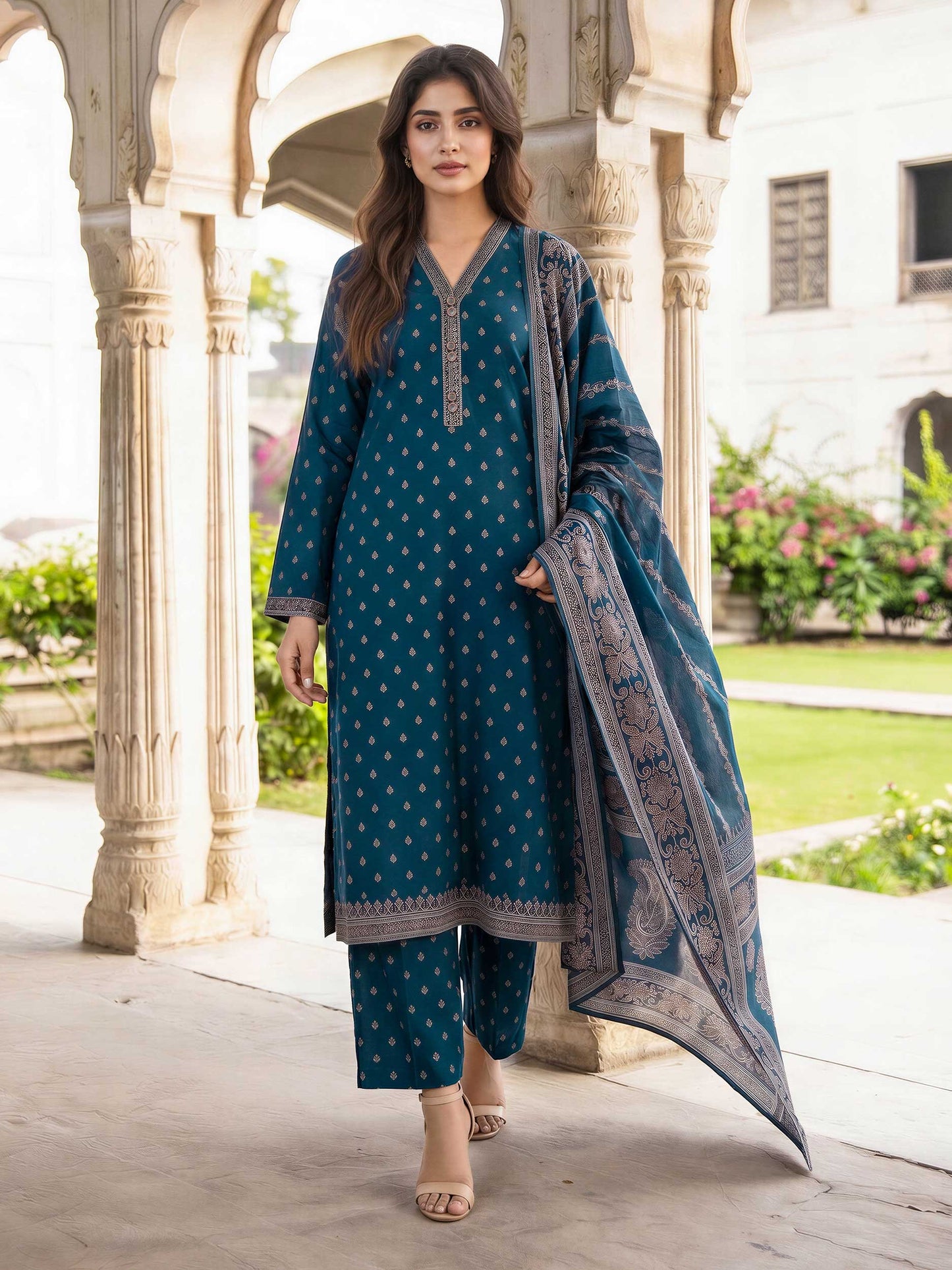 3 Piece Lawn Suit (Unstitched)